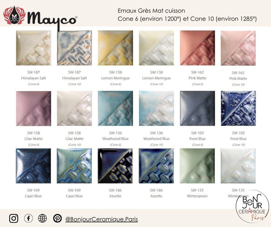 Emaux Grès et Porcelaine Mat Mayco
