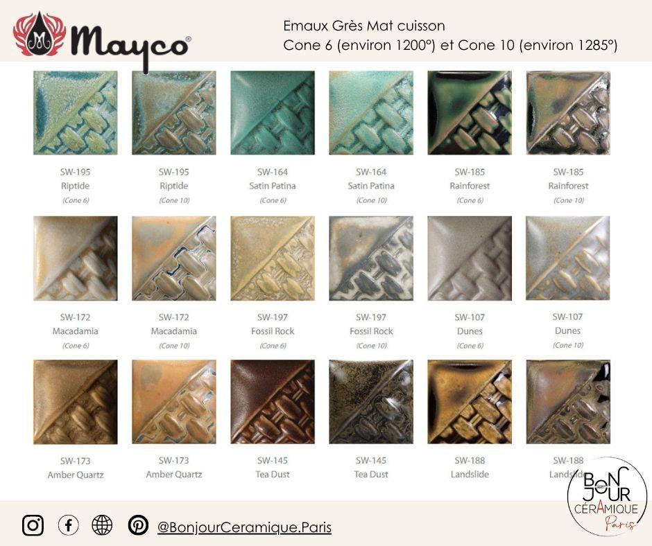Emaux Grès et Porcelaine Mat Mayco