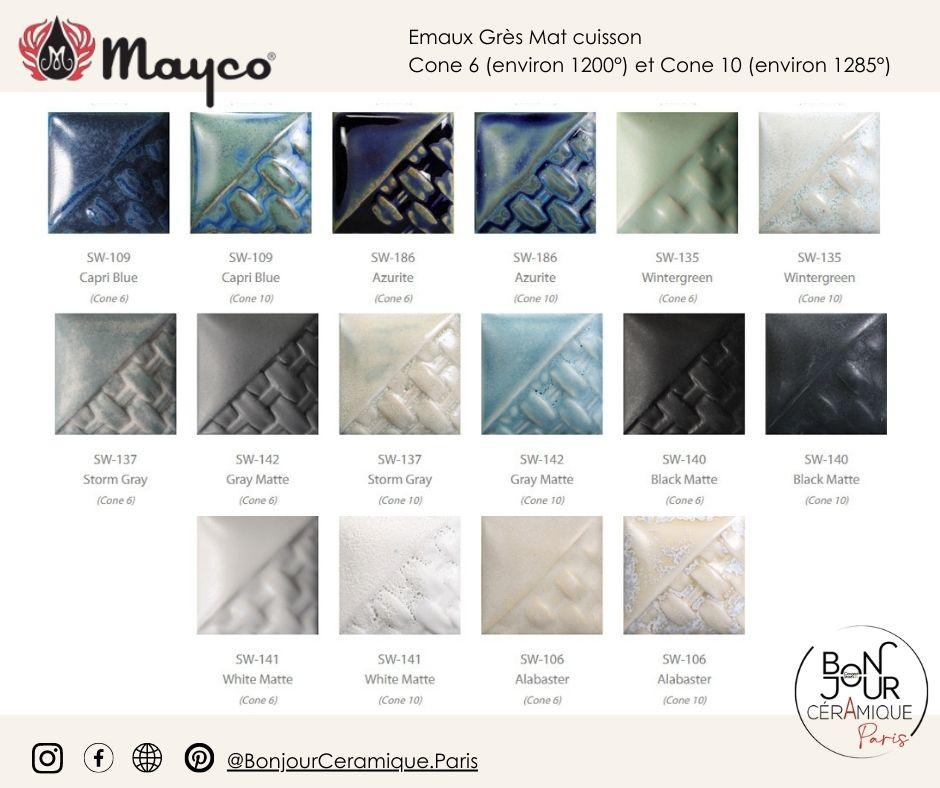 Emaux Grès et Porcelaine Mat Mayco