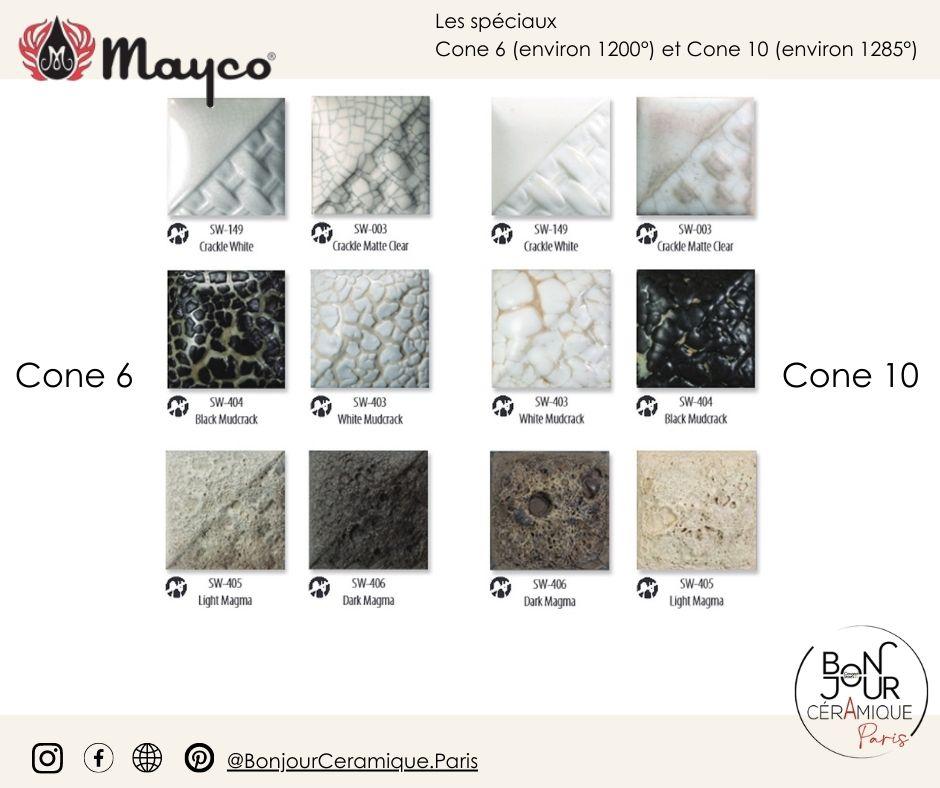 nuancier emaux gres et porcelaine mayco chez bonjour ceramique paris