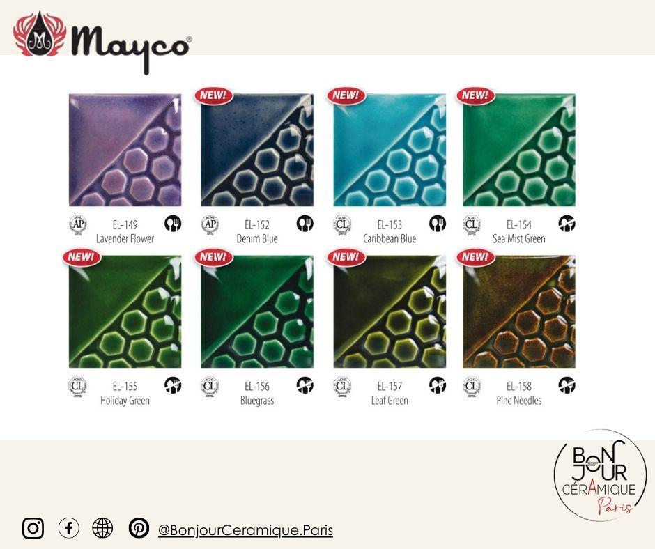 nuancier email faience mayco gamme elements