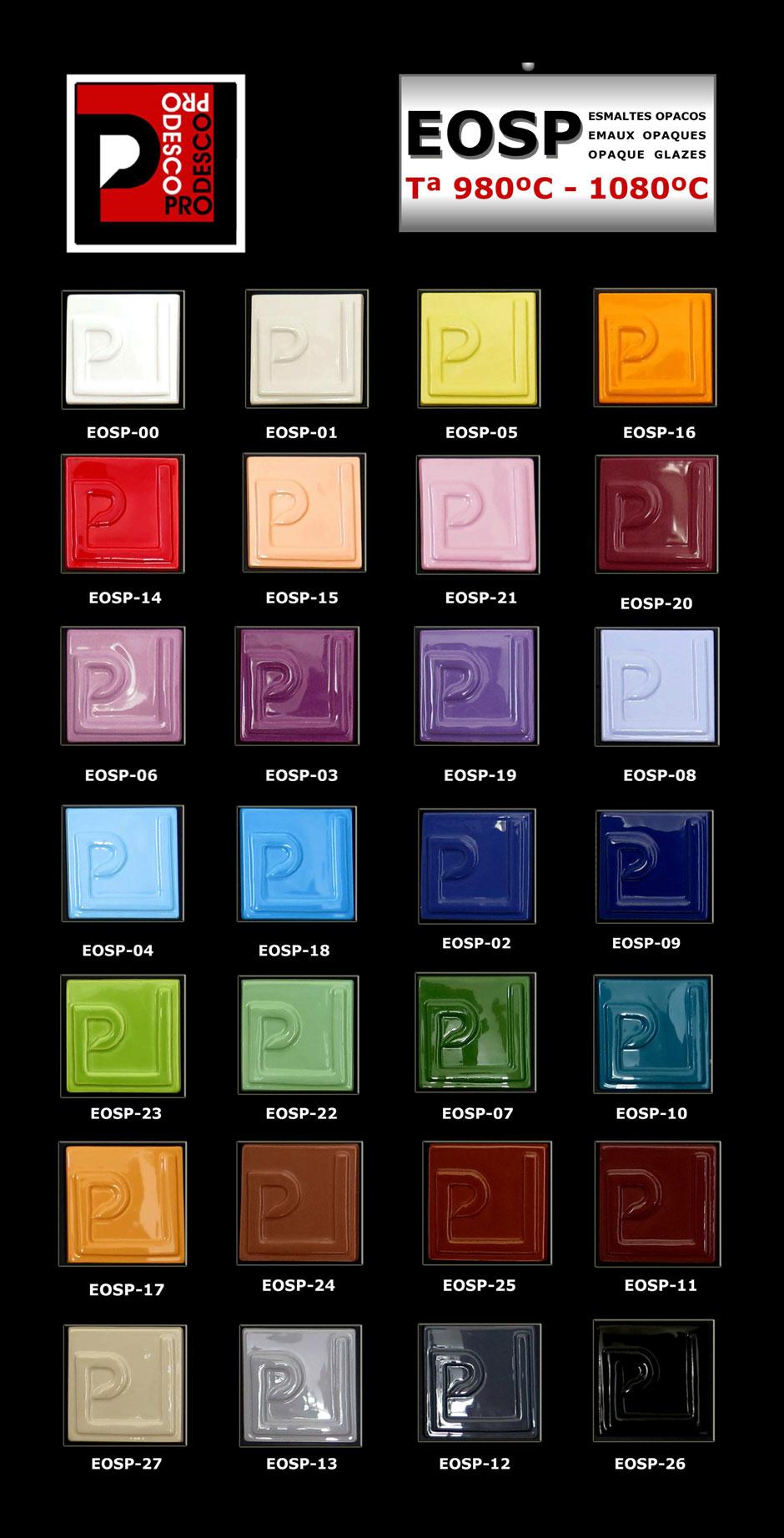 nuancier email opaque sans plomb ceramique sans plomb faience et grès prodesco chez bonjour concept store