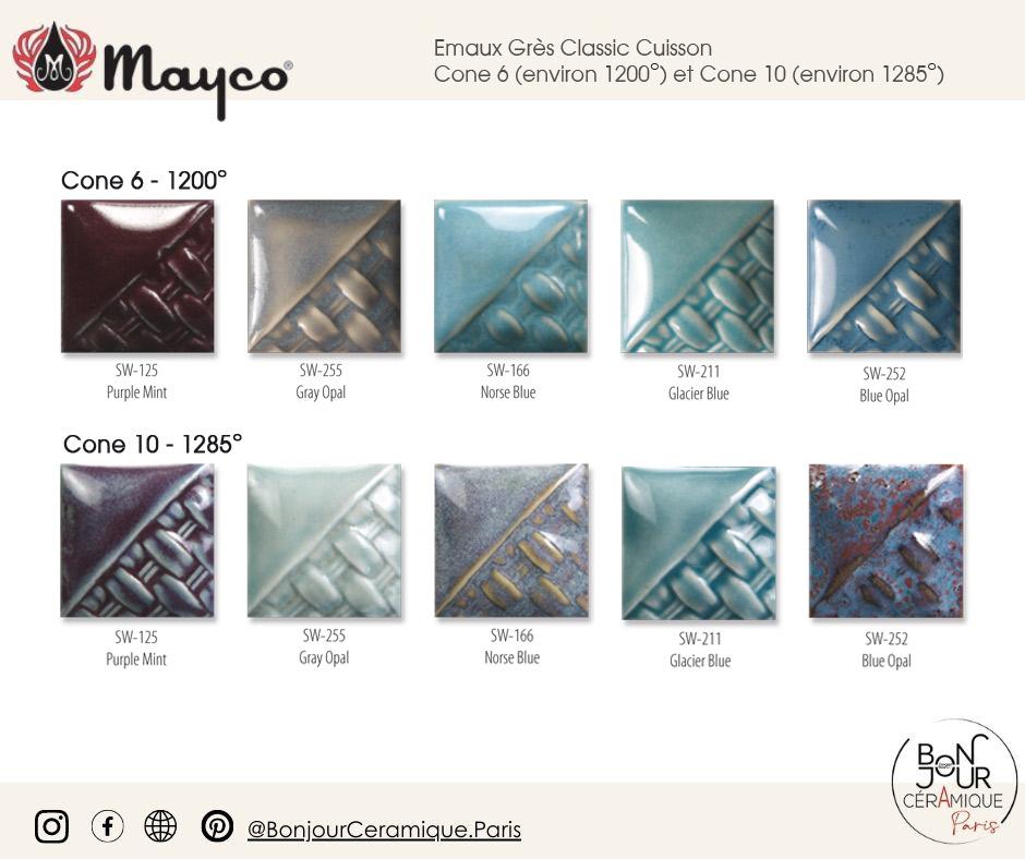nuancier emaux gres et porcelaine mayco chez bonjour ceramique paris