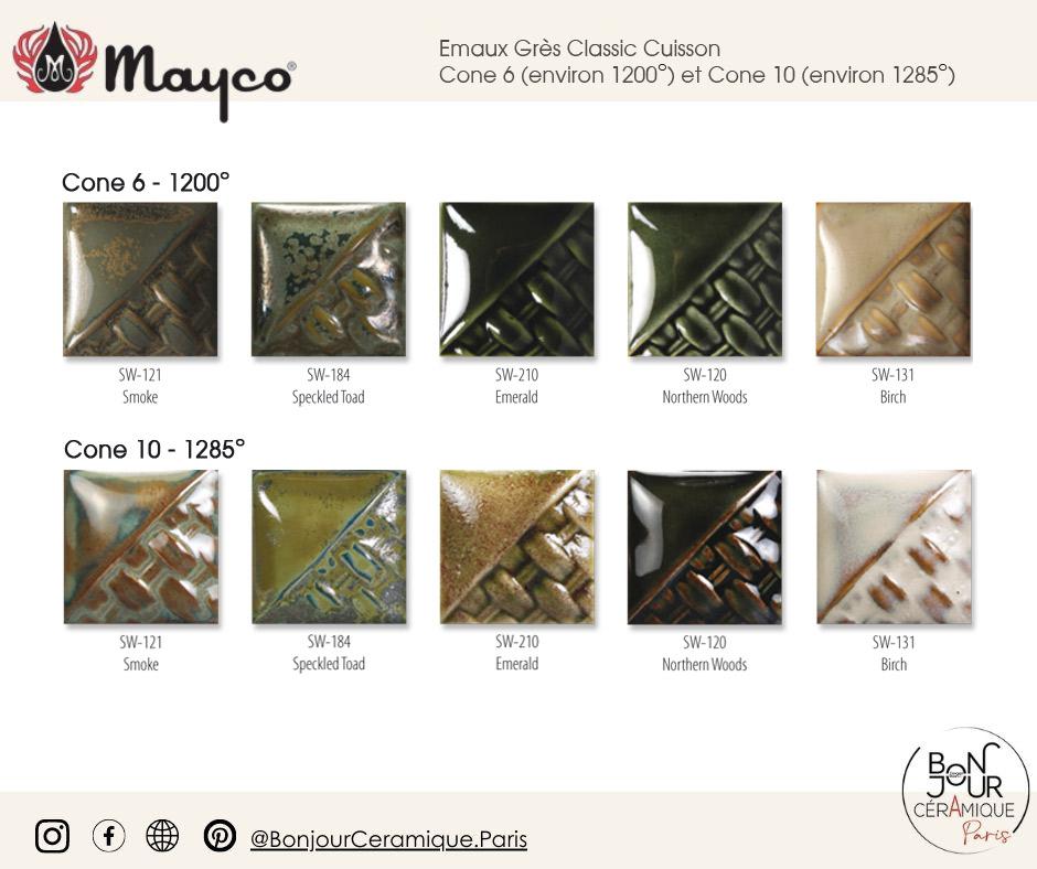 nuancier emaux gres et porcelaine mayco chez bonjour ceramique paris