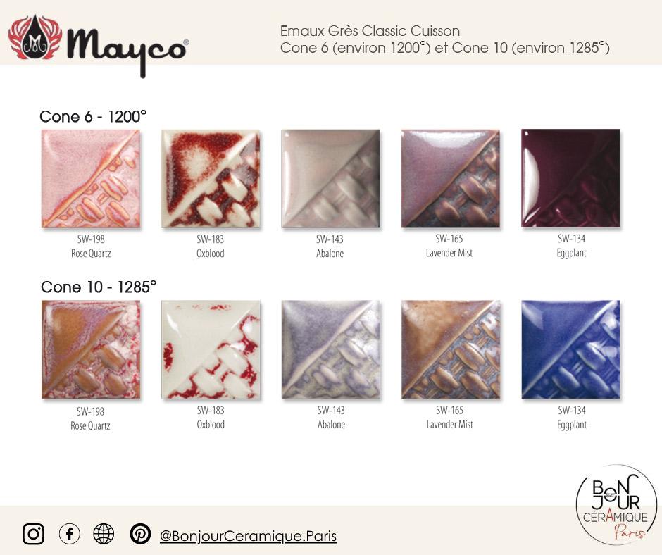 emaux gres et porcelaine mayco chez bonjour ceramique paris