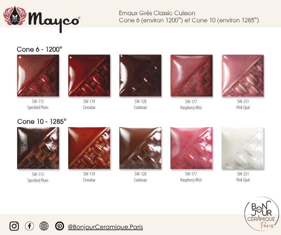 emaux gres et porcelaine mayco chez bonjour ceramique paris