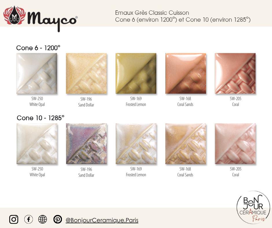 emaux gres et porcelaine mayco chez bonjour ceramique paris