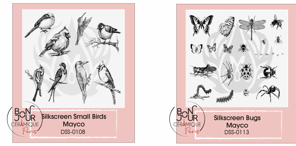 SILKSCREENS de MAYCO Par Bonjour Céramique PARIS Animaux -9