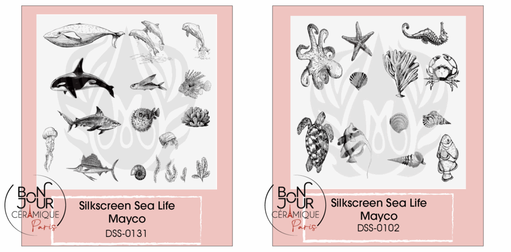 SILKSCREENS de MAYCO Par Bonjour Céramique PARIS Animaux -9