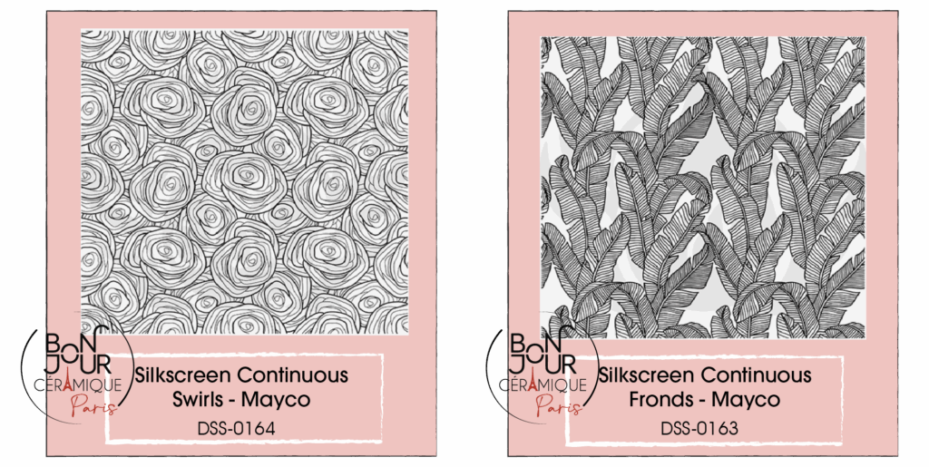 SILKSCREENS de MAYCO Par Bonjour Céramique PARIS Motif Pattern-1