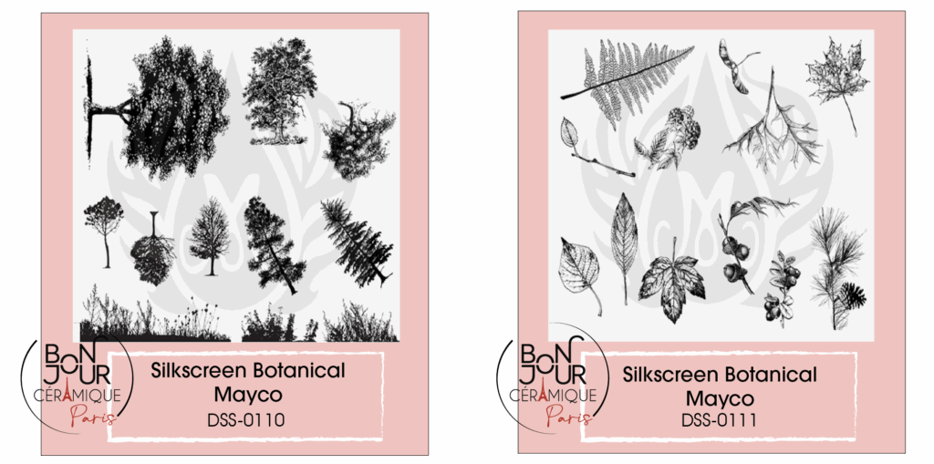 SILKSCREENS de MAYCO Par Bonjour Céramique PARIS plante arbre faune-17