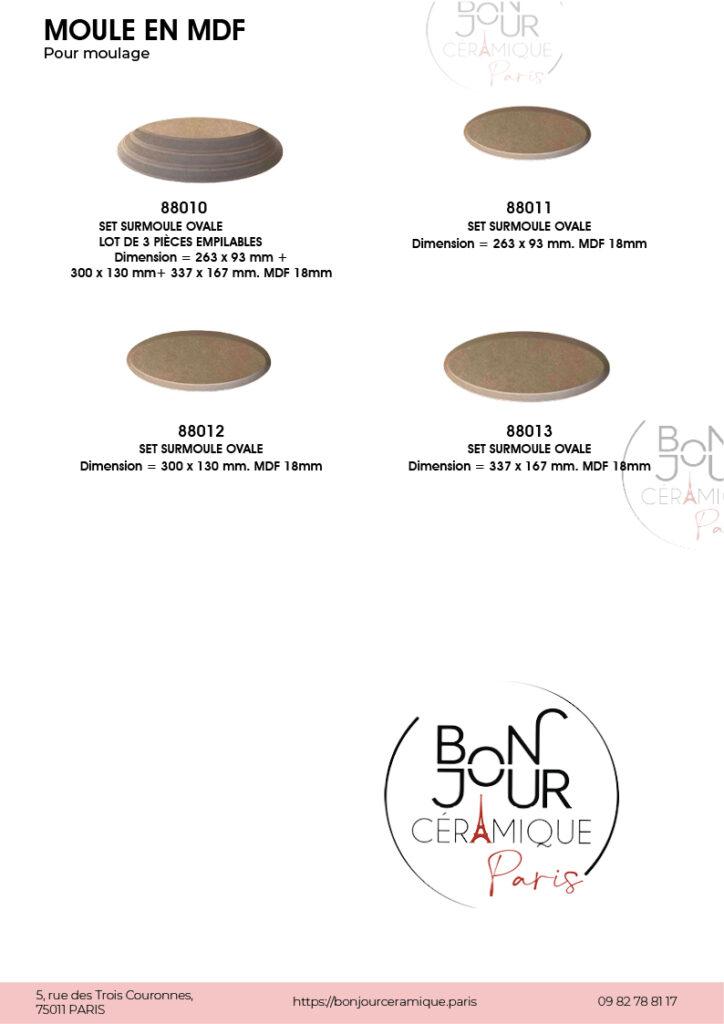 Moules en MDF pour céramique par Bonjour Céramique Paris
