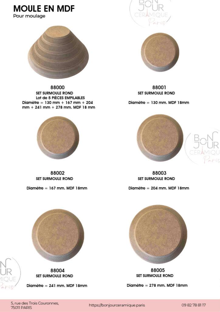 Moules en MDF pour céramique par Bonjour Céramique Paris