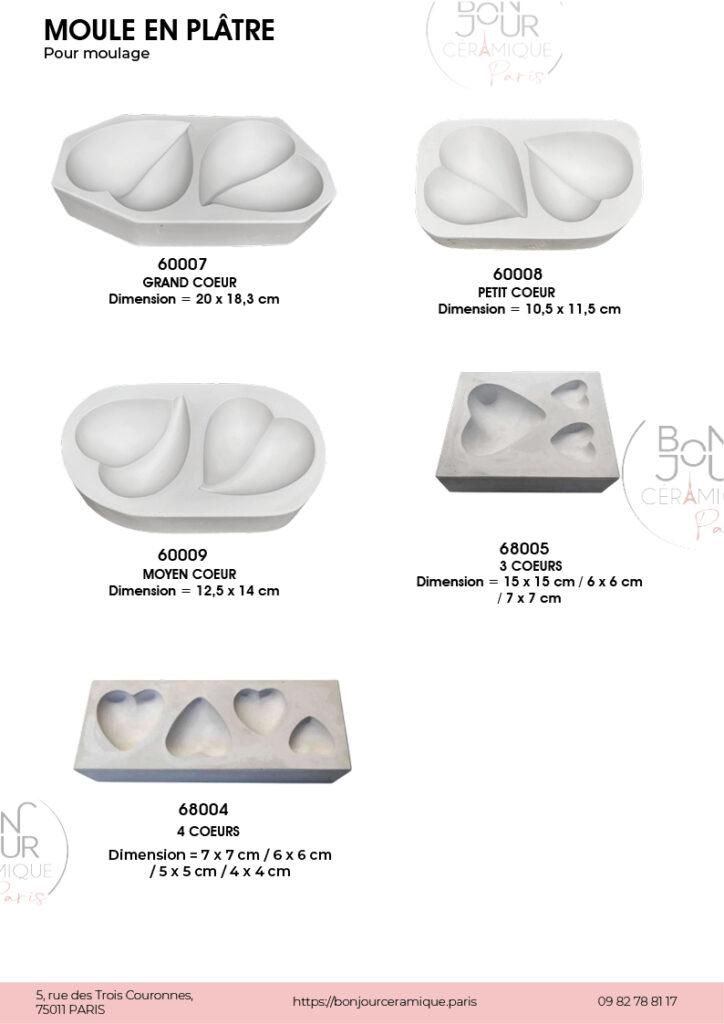Moules en plâtre pour céramique par Bonjour Céramique Paris