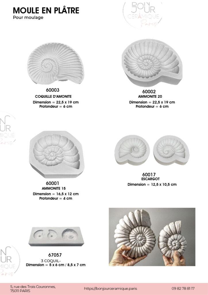 Moules en plâtre pour céramique par Bonjour Céramique Paris