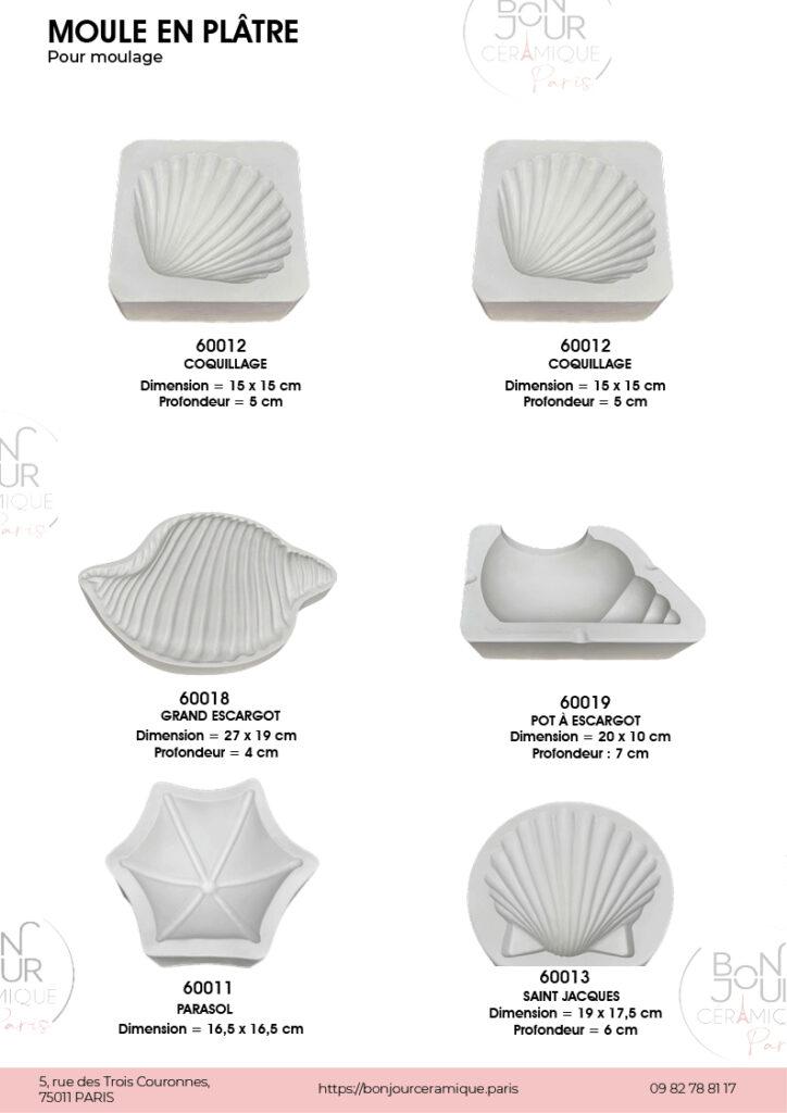 Moules en plâtre pour céramique par Bonjour Céramique Paris