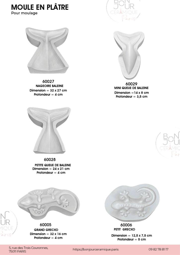 Moules en plâtre pour céramique par Bonjour Céramique Paris