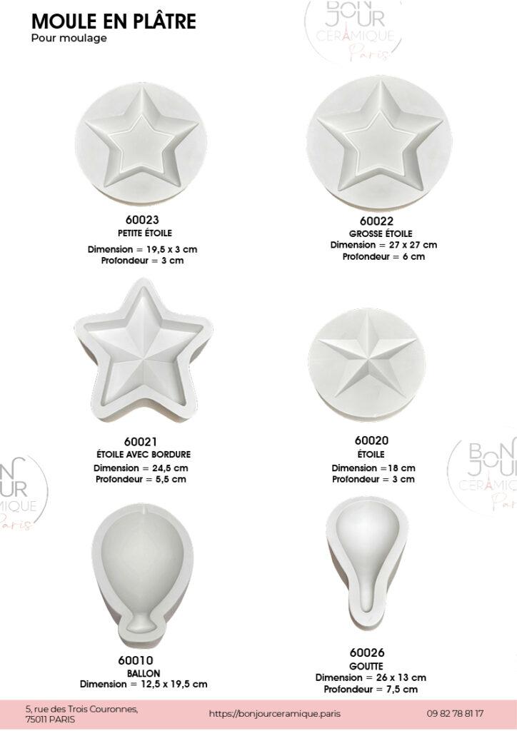 Moules en plâtre pour céramique par Bonjour Céramique Paris