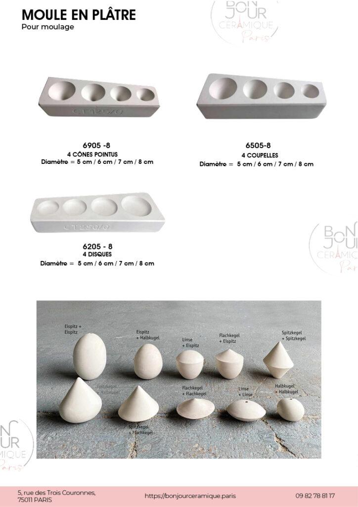 Moules en plâtre pour céramique par Bonjour Céramique Paris