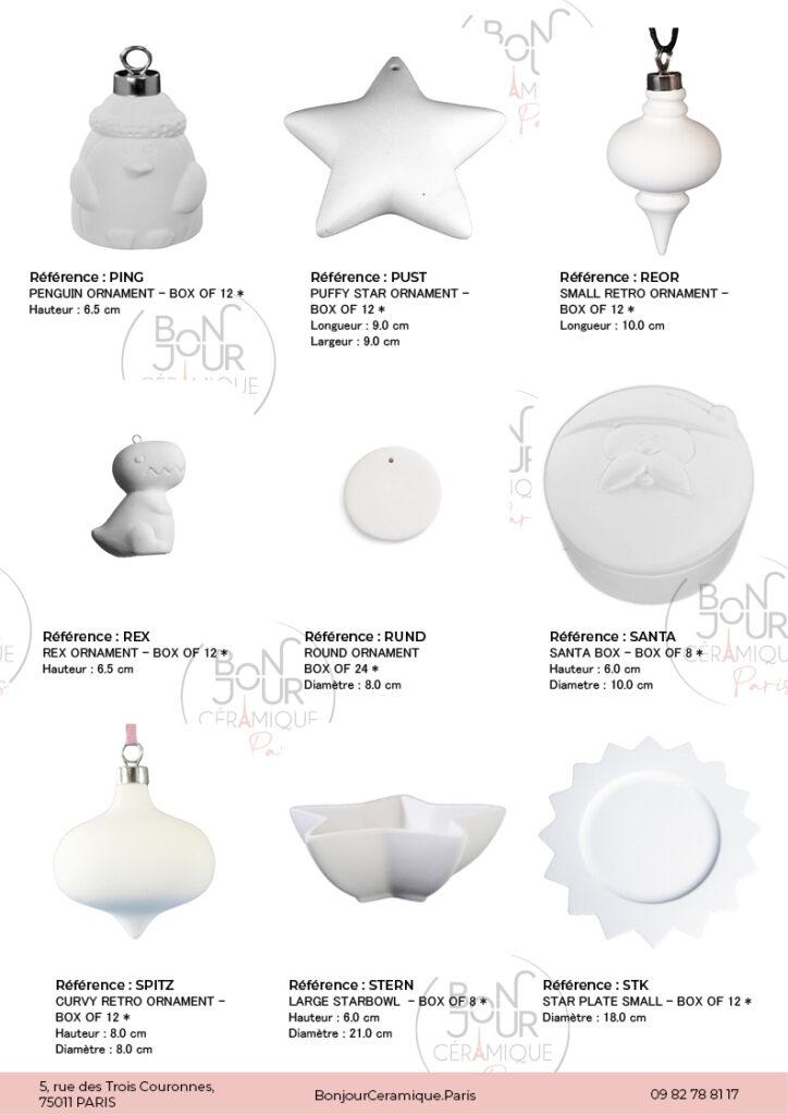 Célébrations en biscuit de faïence blanche. À personnaliser sans limite