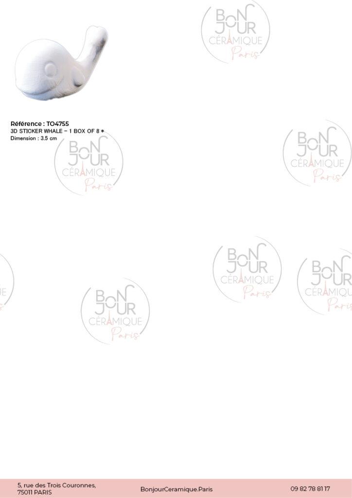 Stickers en biscuit de faïence blanche. À personnaliser sans limite